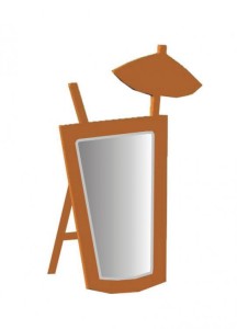 Potykacz reklamowy stacjonarny do pisania pisakiem drink