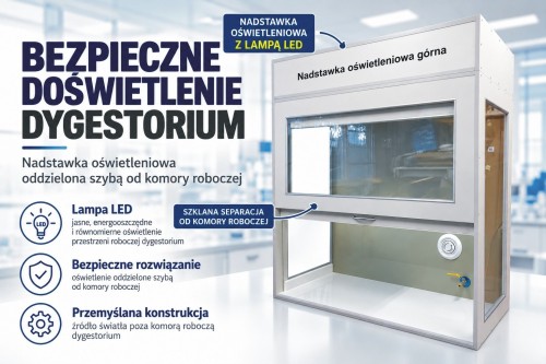Nadstawka oświetleniowa górna dygestorium