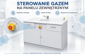 Panel gazowy stolika laboratoryjnego