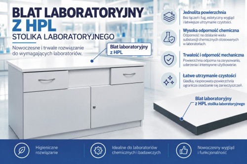 Blat HPL stolika laboratoryjnego
