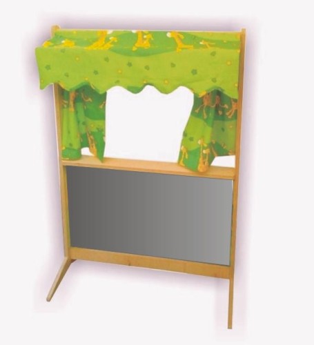 Teatrzyk kukiełkowy składany z tablicą zieloną i daszkiem