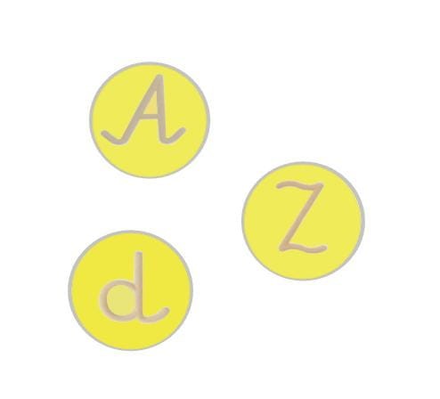 Litery pisane magnetyczne