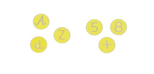 Litery i cyfry pisane magnetyczne