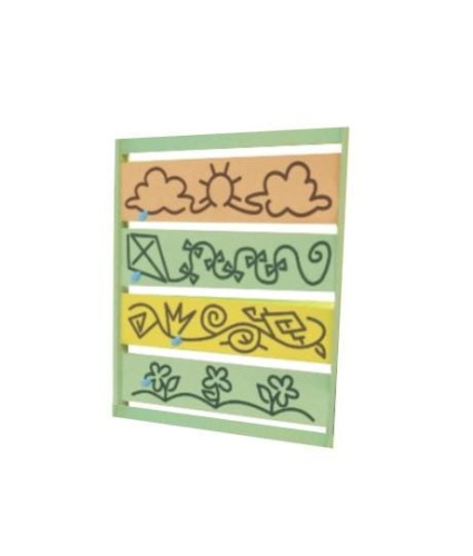 Ścianka manipulacyjna ścienna czteroskrzydłowa