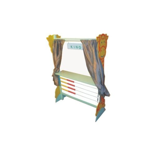 Scenka kukiełkowa z liczydłem i żyrafą