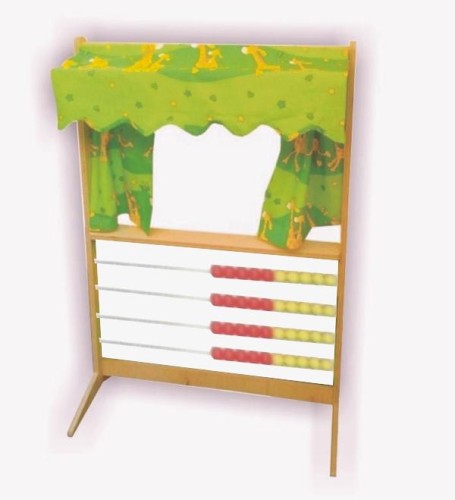 Teatrzyk kukiełkowy składany z liczydłem i daszkiem